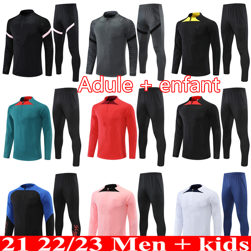 

21 22 23 kids men soccer tracksuit survetement de football training suit sportswear 2022 2023 training jacket tracksuits maillots foot enfants chandal kit set, 17
