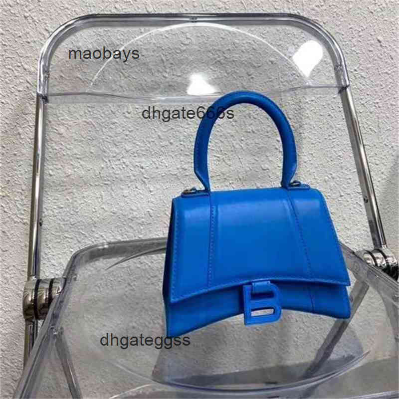 

balencaigas Handbags Italy new Hourglass Bags Designers Handbag B home 2020 leather B-word cow one shoulder messenger women's portable hour FWAA FWAA, Electric blue (small 19cm)
