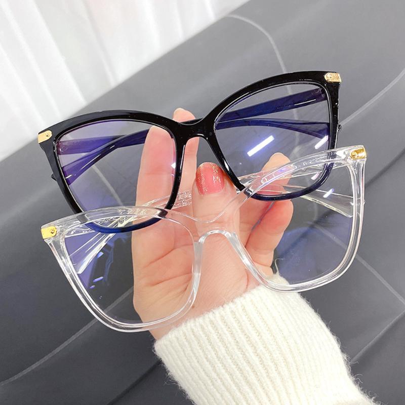 

Sunglasses Oversized Computer Glasses Clear Frame Anti Radiation For Unisex Men Women Decorative Non-prescription Lens Nin668Sunglasses