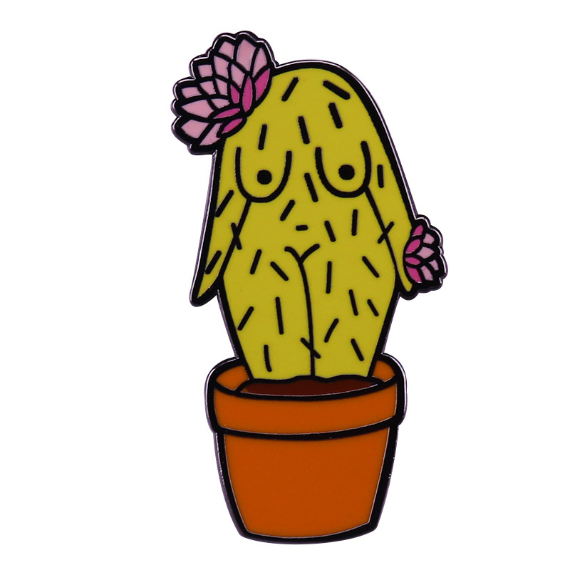 

Creativity Cactus Enamel Pins Brooch Collecting Alloy Lapel Badges Men Women Fashion Jewelry Gifts Adorn Backpack Collar Hat, As picture