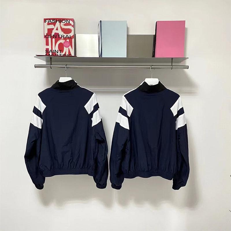 

Women' Two Piece Pants Fashion Classic Trendy Luxury Design Women Men Spring Color Blocked Embroidered Letter Zip Mock Neck Jacket Coat Top