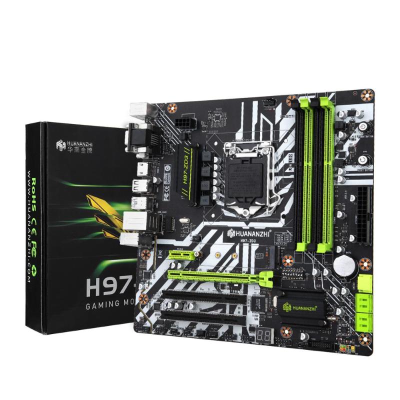 

Motherboards HUANANZHI H97-ZD3 Motherboard For Intel H97 Z97 LGA 1150 Non-ECC/REG DDR3 1600MHz 32GB M.2 NVME NGFF VGA DVI MATX Mainboard