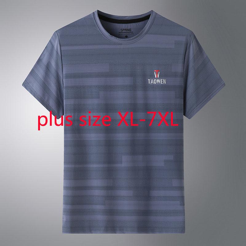 

Men's T-Shirts Arrival Fashion Super Large Men Oversized T Shirt O-Neck Striped Casual Short Spring And Summer Plus Size -6XL7XLMen's, Black