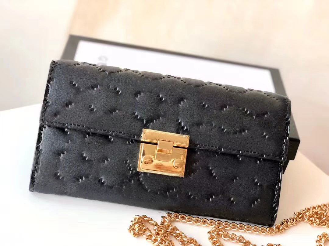 

2022 Purse Crossbody Bag Handbags Purses Wallets Women Handbag Shoulder Bag Card Holder Fashion Wallet Chain Key PouchM455509, Black