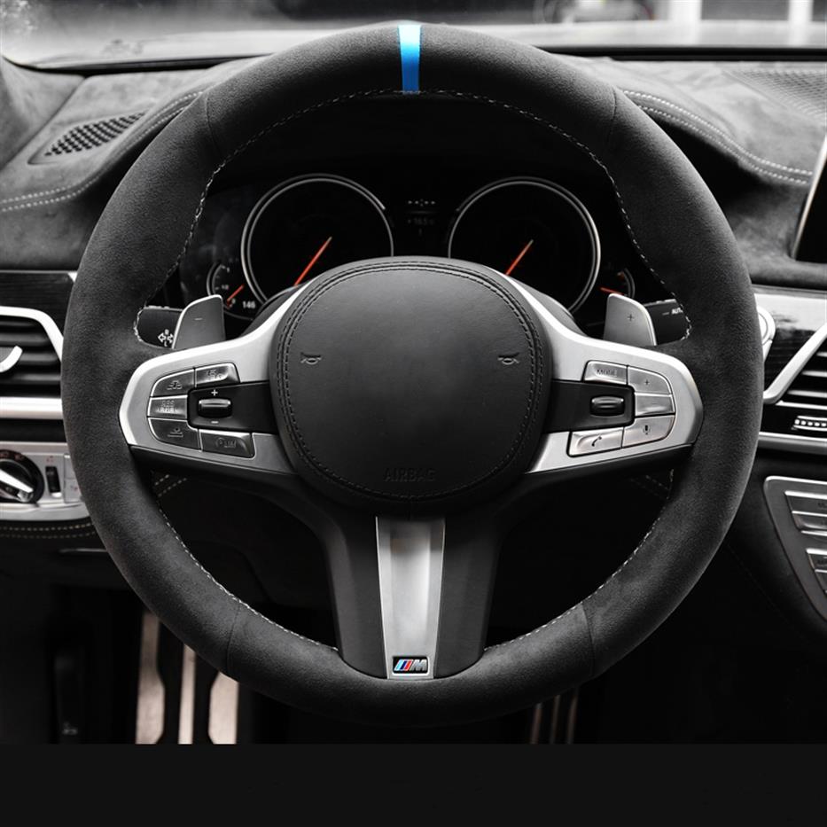 

Black car steering wheel cover BMW M sport G30 G31 G32 G20 G21 G14 G15 G16 X3 G01 X4 G02 X5 G05199P