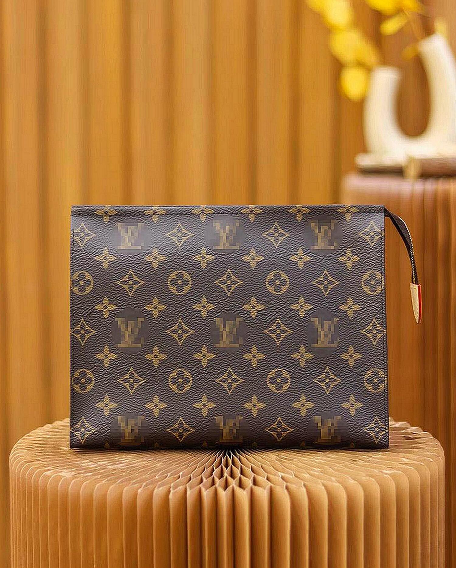 

Travel Toiletry Pouch Protection Beauty Case Wash Bag Leather Women Clutch Waterproof Canvas Men Cosmetic Bags GGs LVs YSLs louiseity viutonity VUTTONS, Brown flower