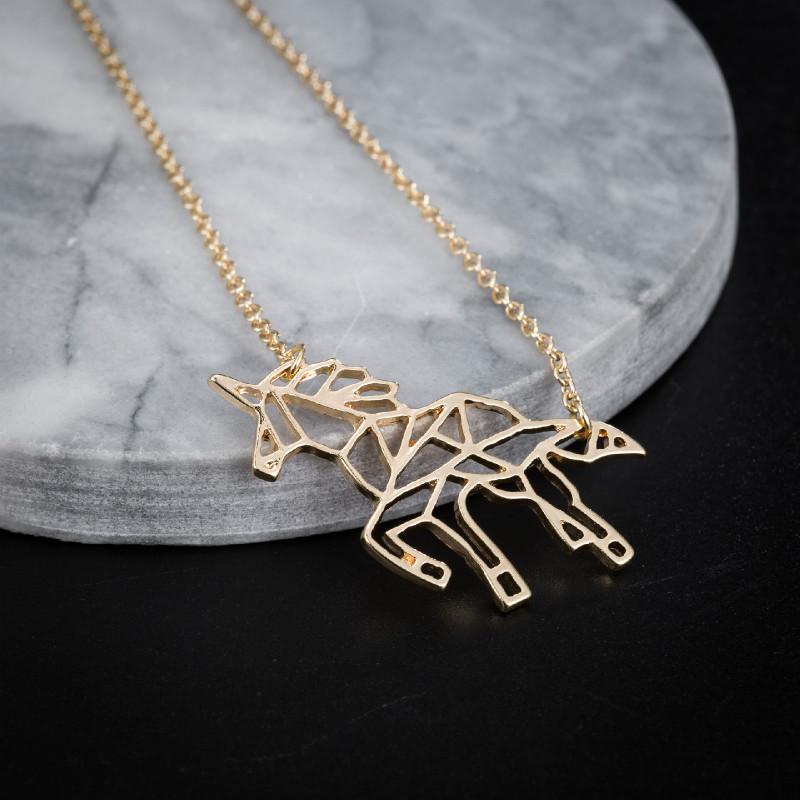 

Pendant Necklaces Gold Necklace For Women Horse Chain Stainless Steel Fashion Simple Jewelry On The NeckPendant