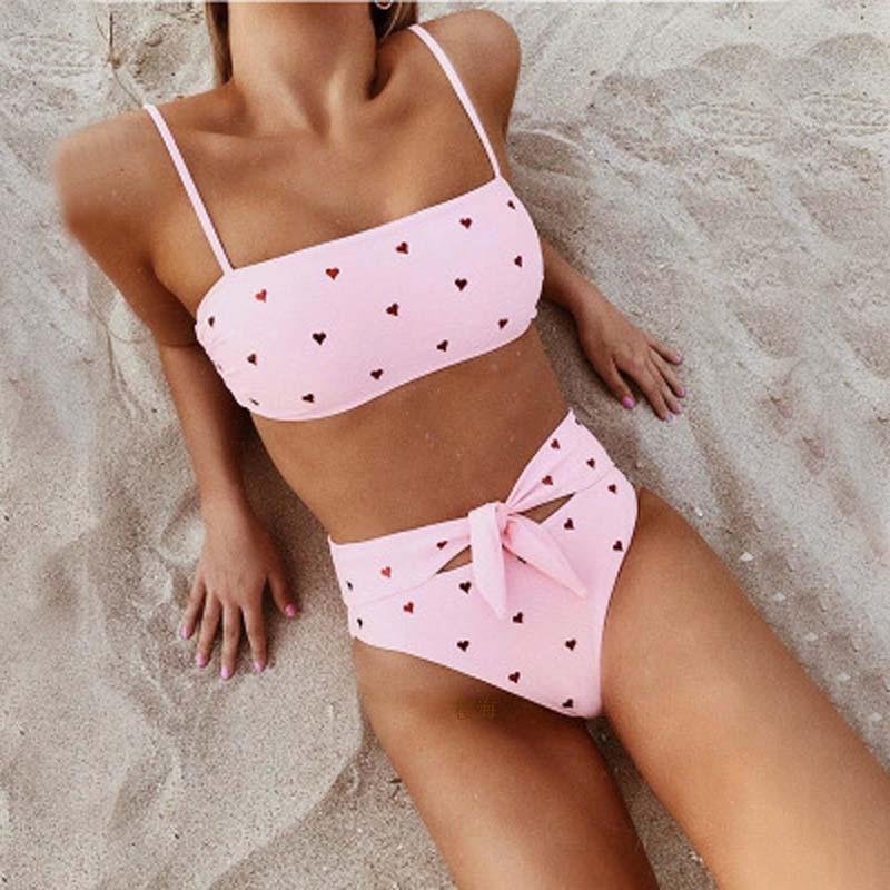 

Women' Swimwear Summer Women Push Up Bikini Set Print Bathing Suit Beach Wear Swimming Sexy High Waist Swimsuit, Blue