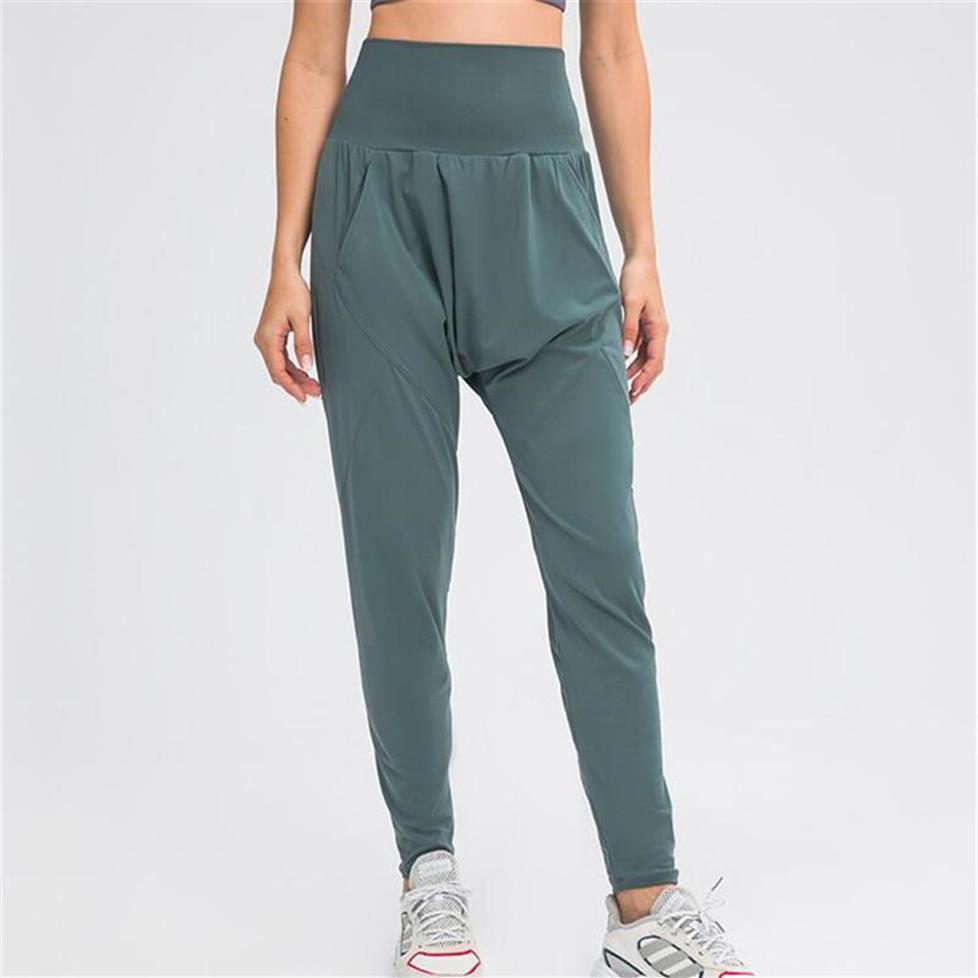 

Naked Feel Fabric Workout Sport Joggers Pants Women High Waist Fitness Running Sweatpants With Two Side Pocket Yoga Outfit275H, Black