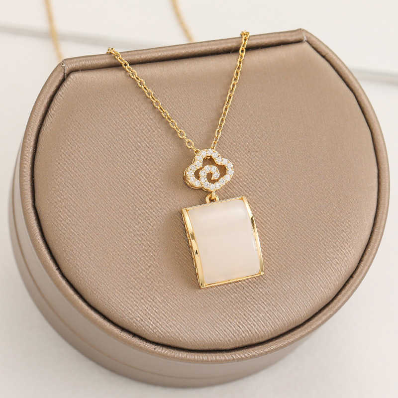 Locket Necklaces Blue Jewelry Pendant Swarovski Crystals Sapphire Necklace Shell Metal-image-748959342