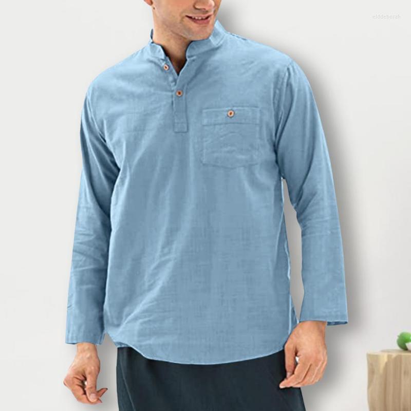 

Men's Casual Shirts Stand Collar Stylish Solid Color Summer Shirt Quick Dry Dating ClothingMen's Eldd22, Black