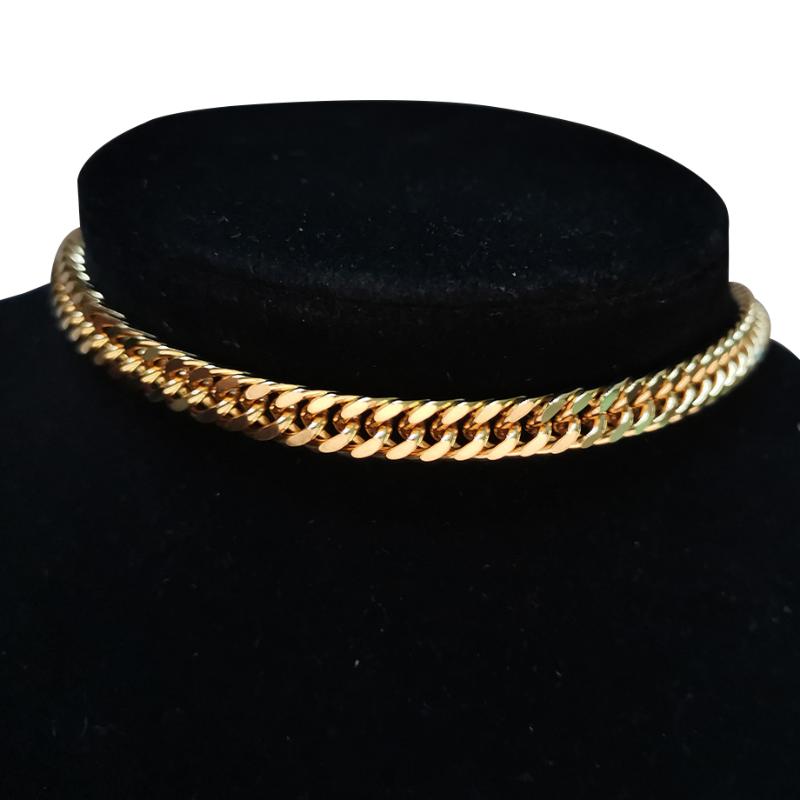 

Chokers Punk Hip Hop Curb Cuban Thick Short Chain Choker Necklace Men Gold Color Minimalist Chunky Collar Women Jewelry Party