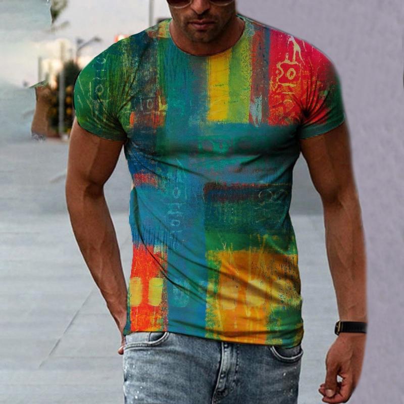 

Men' T-Shirts Plus Size Mens Vintage Printed Summer Basic Fashion Tops T Shirt 2022 Casual Pullovers Men Harajuku Thin Tees A50, Multicolor