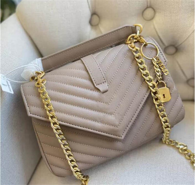 

Designers bags women fashion Shoulder bag yslity gold silver chain bag leather handbags Lady Y type quilted lattice chains flap luxurious handbag for female 4 colors, Other