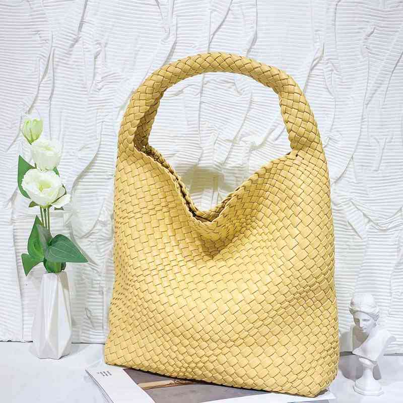 

Original Edition Family Luxurys Handbags Venetas's Bottegass's Bag Female Vegetable Basket Shoulder Children Large Capacity Single Commuting Fashion Weaving