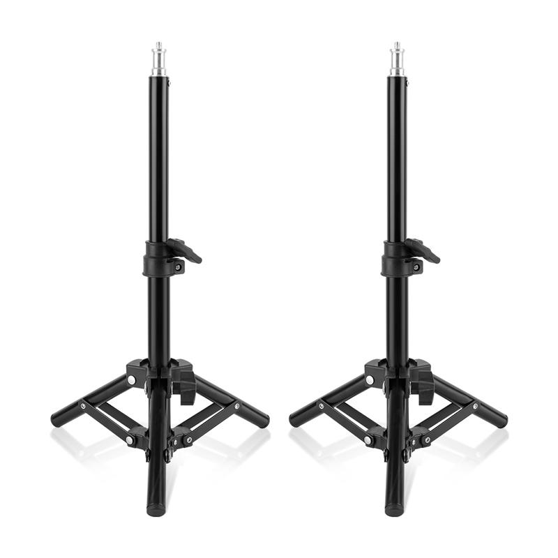 

Tripods 2pcs 37CM Light Stand 1/4 Screw Head Studio Lighting Lamp Tripod For E27 Po Video Bracket HolderTripods
