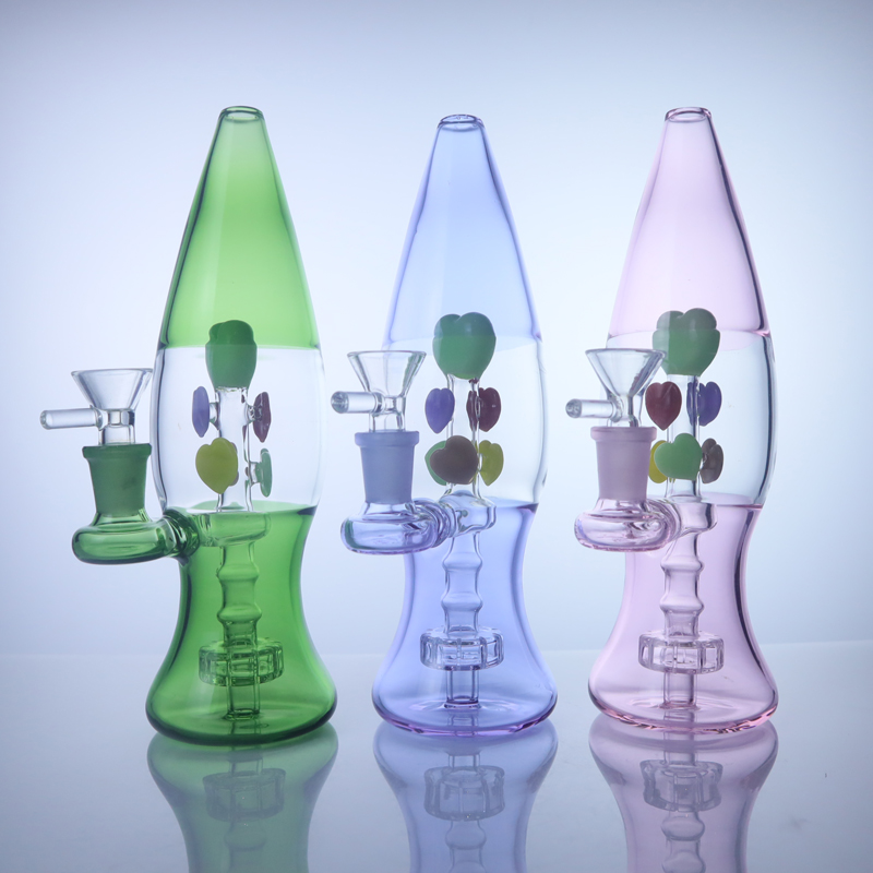 

9'' Colored hookah lava lamp glass bong with percolator