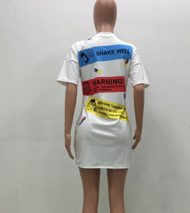 

Fashion Womens Sexy Mini Dress T Shirt Dresses Summer Women Casual long Blouse Designer Fashion Short Sleeves Female Clothes, White