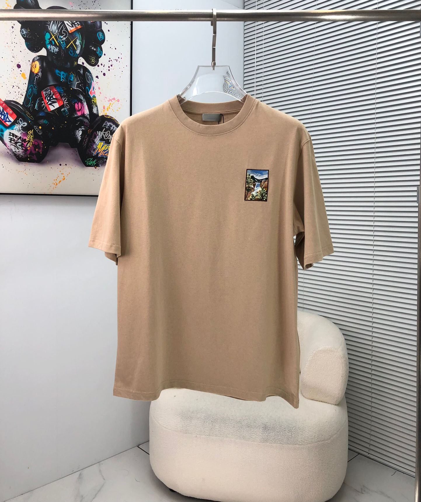 

New AOP jacquard letter knitted sweater in autumn / winter 2022acquard knitting machine e Custom jnlarged detail crew neck cotton r574216, Brown