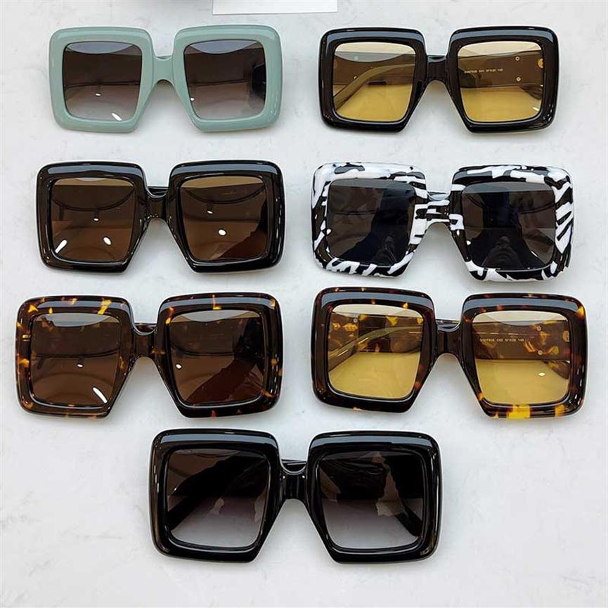 

Womens oversized square sunglasses 57-25 glossy plate frame metal G letter legs fashion style UV400 fashion glasses 0783S with ori211s
