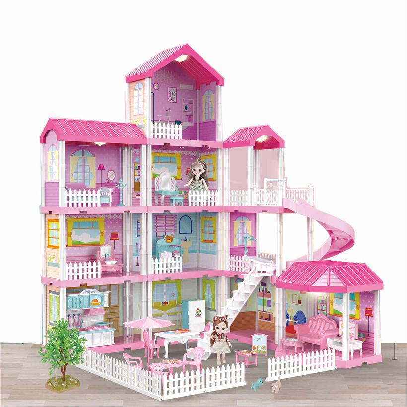 

2021 New toy girl seri bar bie Toys doll dream house legoingly building block DIY Furniture toys for child285D