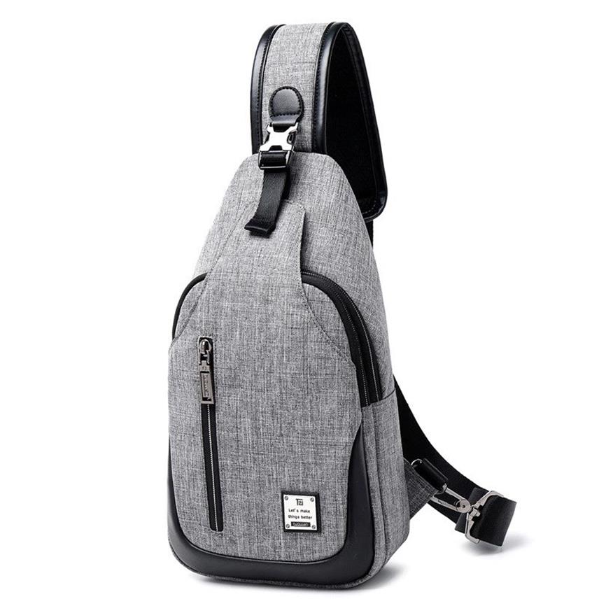 

Canvas Sling Bag Chest Shoulder Backpack Crossbody Bags for Men Women Travel Outdoors323c