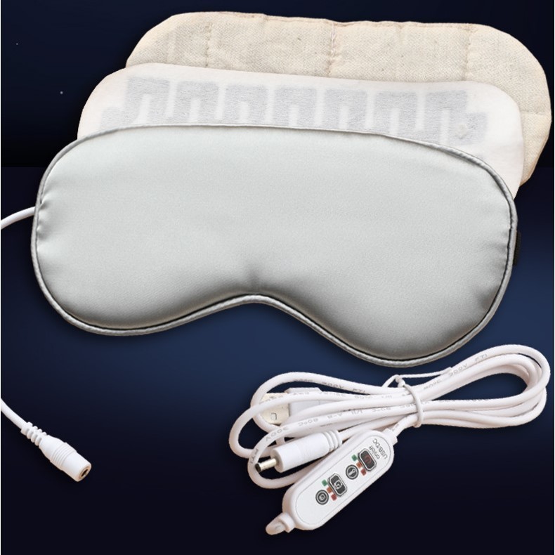 Masque pour les yeux chauffant en soie pour les yeux secs Masque pour les yeux chaud à la vapeur d'absinthe USB 3 modes pour les yeux gonflés Pat