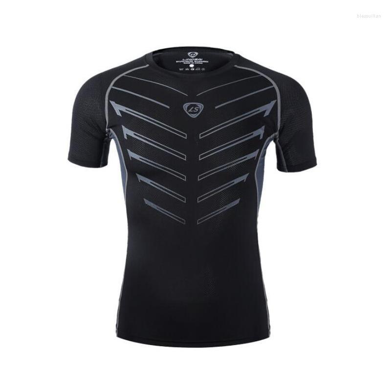 

Men' T-Shirts Brand Fitness Men Thermal Muscle Bodybuilding Compression Tights Shirt Short Sleeve Casual TshirtMen' Men'sMen' Bles22, Ls13 black