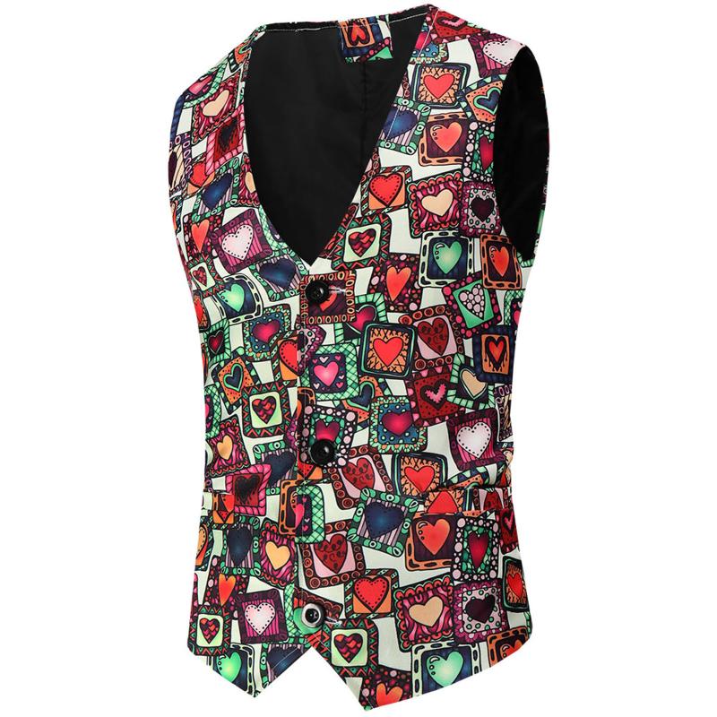 

Men's Vests 2022 Men's Fashion Casual Buckle Printed Single-breasted Suit Soft Work Formal Vest Warm Sleeveless, Kh