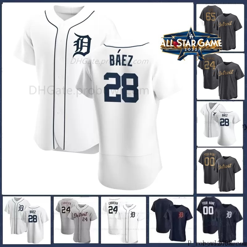 

28 Javier Baez Tigers Miguel Cabrera 2022 All-Star Baseball Jerseys Gregory Soto Detroit Derek Hill Spencer Turnbull Akil Baddoo Willi Castro Joe Jimenez Top Custom, Men/coolbase/navy-orange