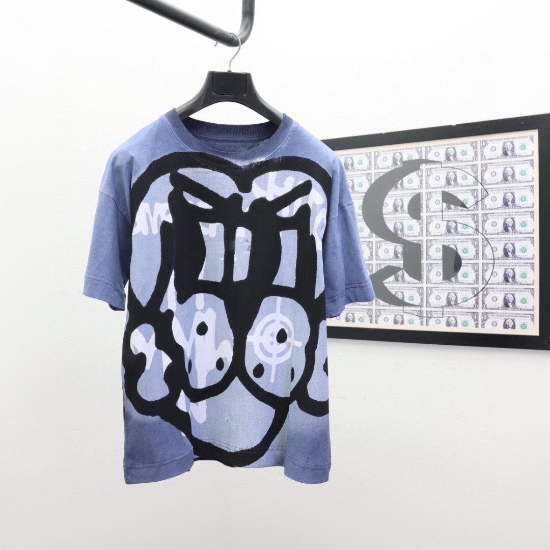 

2022ss spring and summer new shirt high grade cotton Sweatshirts printing short pants sleeve round neck panel T-Shirt Size: m-l-xl-xxl-xxxl Color: black white ya048, Customize