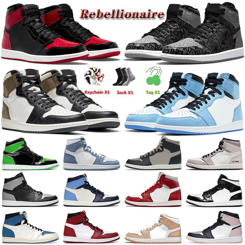 

1 1s Mens Basketball Jumpman Shoes Bred Patent Rebellionaire High Dark Mocha University Blue Georgetown Carbon Fiber Men Women Trainers Sneakers 36-46, C2 bordeaux 40-47