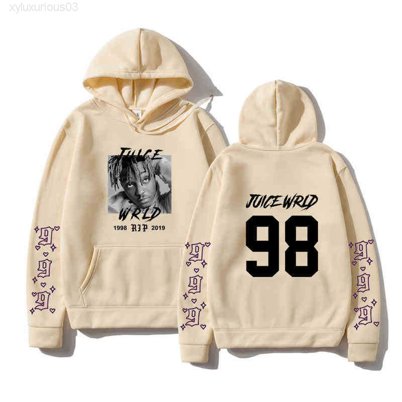 

Fashion Singer Juice Wrld Letter Print Hoodi Harajuku Hip Hop Rapper Hooded Sweatshirt Pullover Autumn Men/women Hoodie, Black b