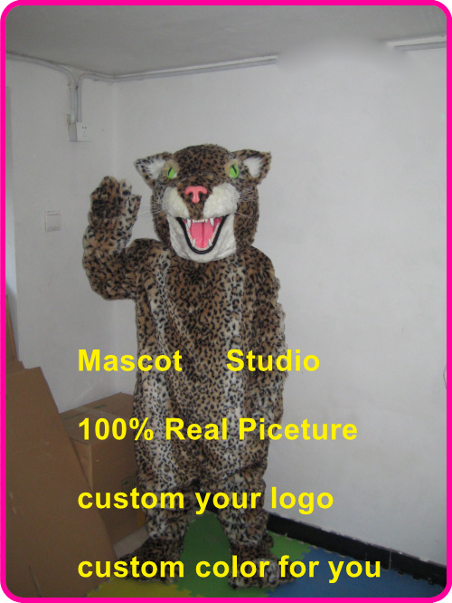 

panther leopard jaguar cougar mascot costume custom fancy costume anime kits mascotte fancy dress carnival 40017, Brown