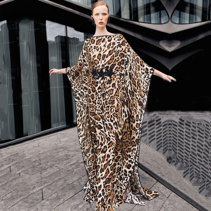 

Women's Swimwear 2022 Elegant Leopard Bikini Cover-ups Glamorous O-neck Belted Summer Dress Plus Size Women Beach Wear Swim Suit Cover Up N1, Q1248