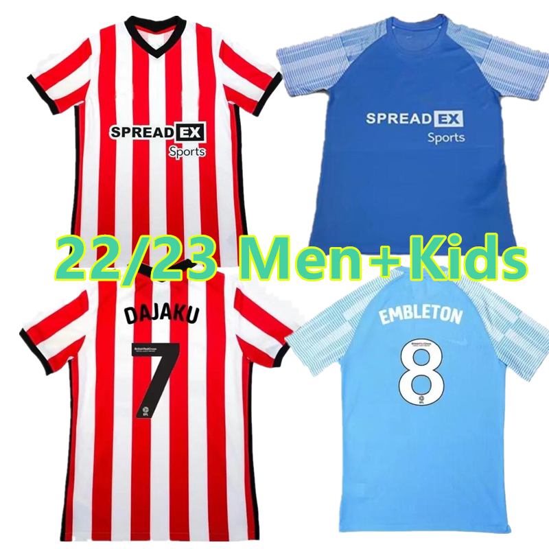 

SUNDERLAND 22 23 soccer jerseys home away 2022 2023 camiseta de futbol DAJAKU EMBLETON BROADHEAD Gooch O'NIEN PRITCHARD Stewart Clarke football shirts MEN KIDS kit, Purple