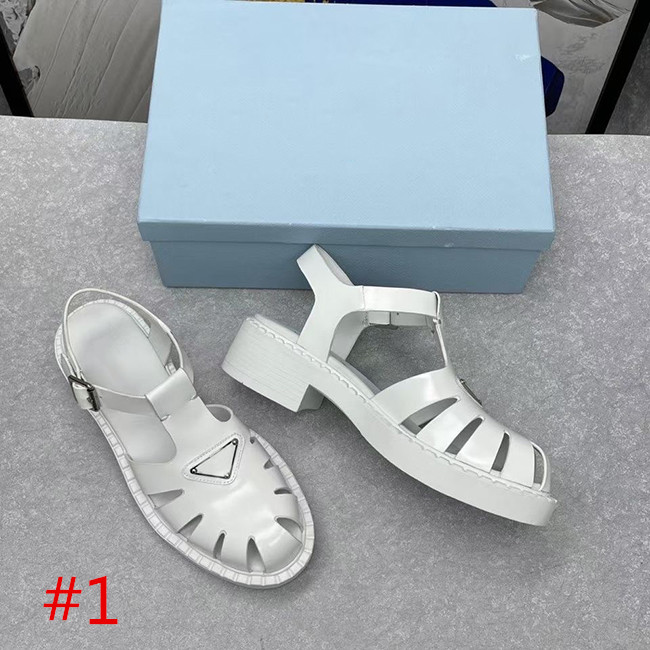 

Designer women's calfskin classic sandals metal triangle logo letter platform fashion casual shoes summer beach women's slide Slippers Size 35-40, #3