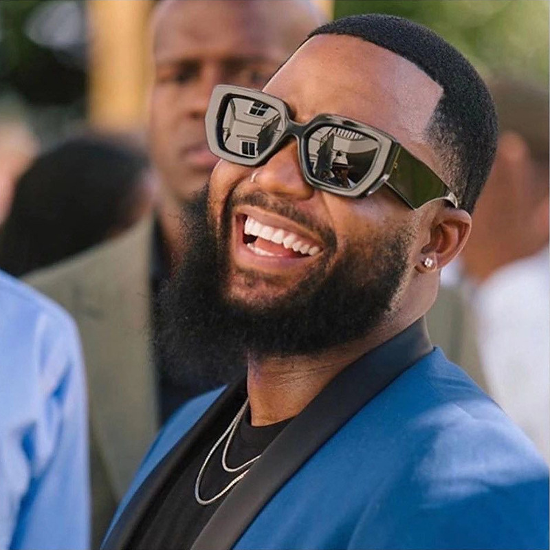 

New Classic Vintage Square Sunglasses Women Wide Leg Sunglass Men Retro Luxury Designer Black Sun Glasses Shades Goggle UV400