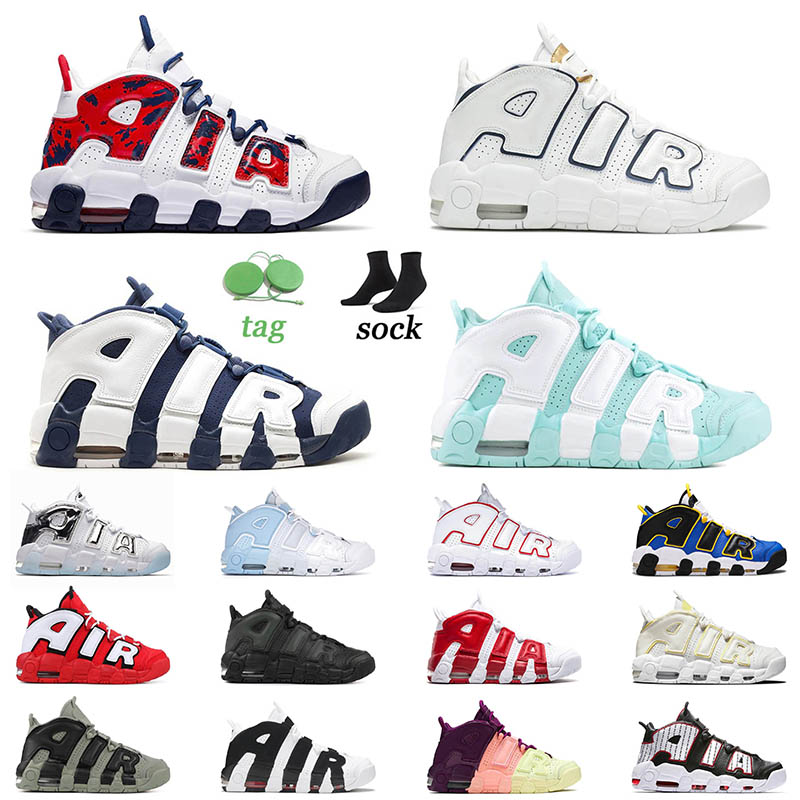 

Uptempos Sports Basketball Shoes For Womens Mens Multi-Color Barely Green Peace Love Premium Wheat Denim Blue Scottie Pippen Sneakers Fashion Trainers, A46 pink blast 36-40