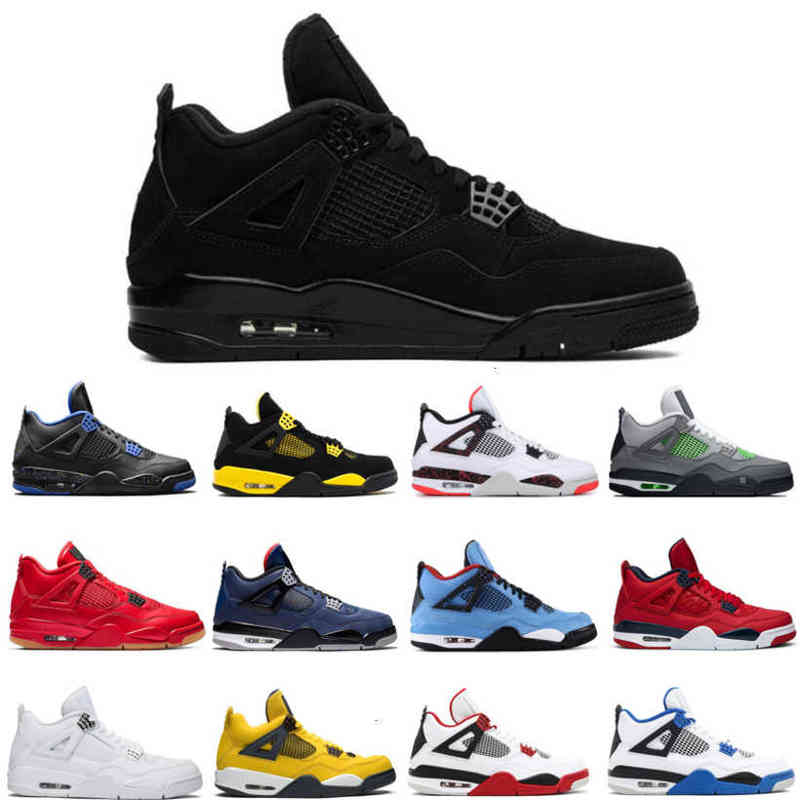 

Dr Shoes with Box Jordns Jumpman Arrival 4 4s Black Cat Men Basketball Sh, #3