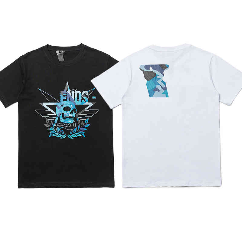 

Men's T-shirts Off Skull Print Oversize Designer t Shirt for Men Fashion Cotton Loose Tee Spring Summer Clothes Casual Apparel Sleeve Vb1507, White