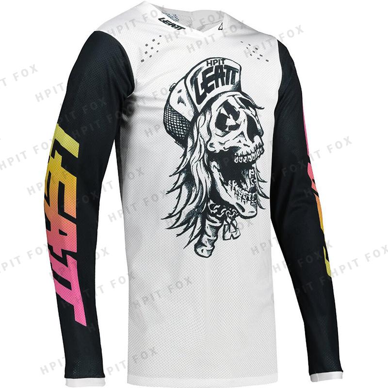 

Racing Jackets Motorcycle Mountain Bike Team Downhill Jersey MTB Offroad DH MX Bicycle Locomotive Shirt Cross Country Hpit LeattRacing, Jersey 4