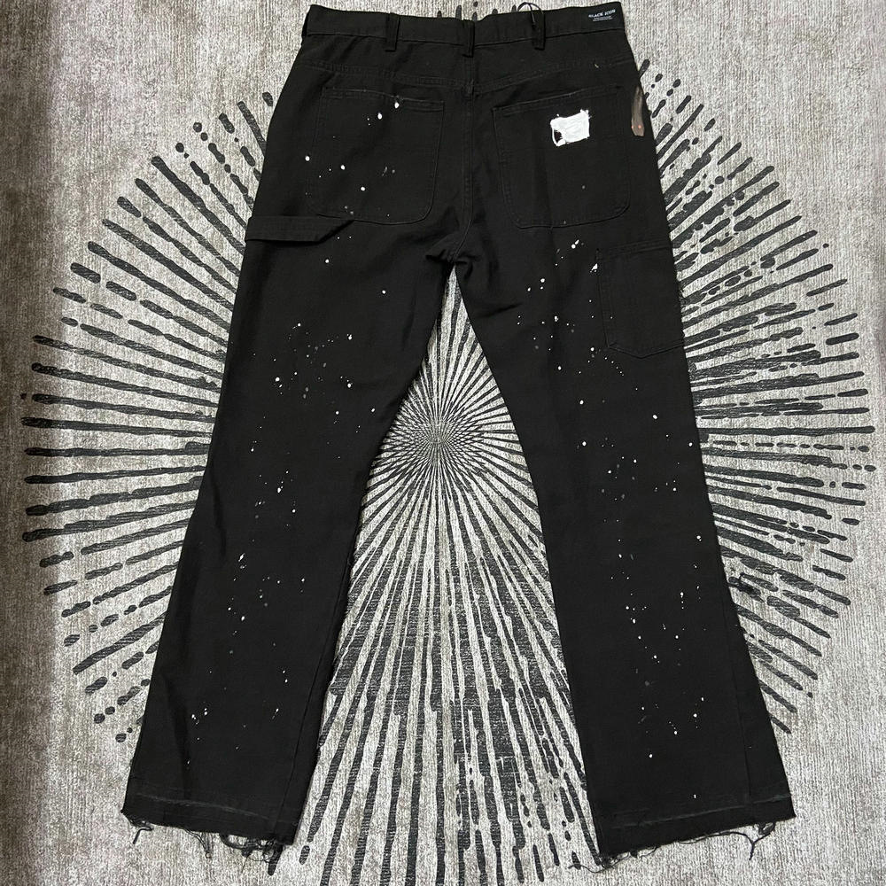

Real Pics High Street Color Spliced Washed Jeans Mens Oversize Wide Leg Straight Denim Flare Pants Retro Loose Casual Trousers