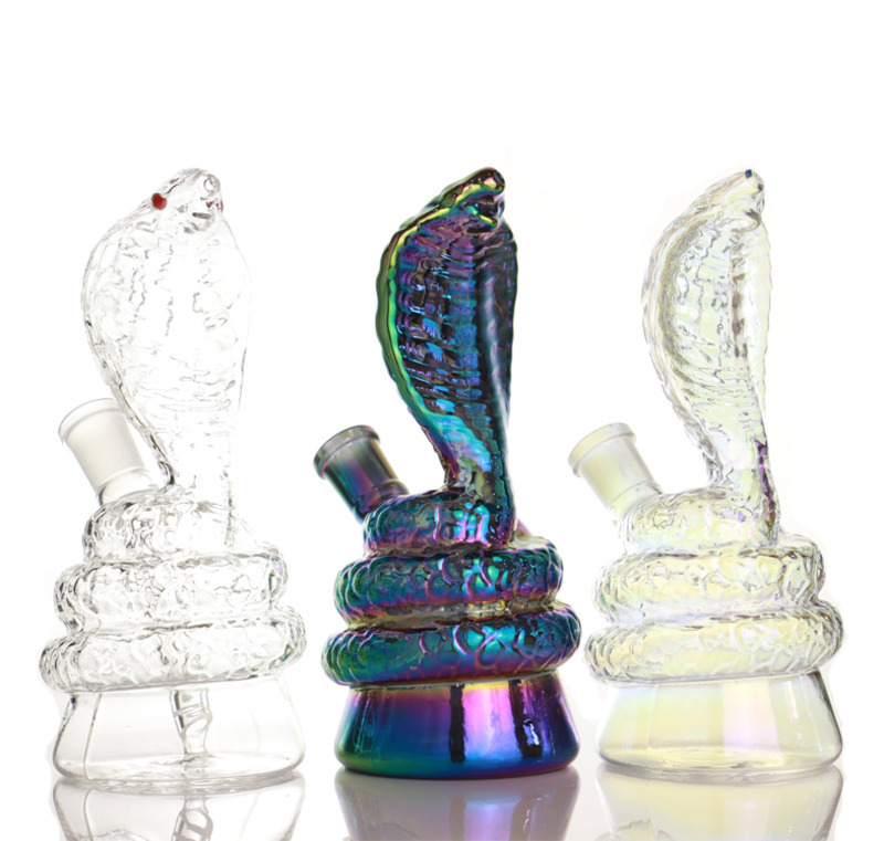 

New Arrival Hookahs 6.5'' Glass Water Bong mini bong three different colors snake shapes