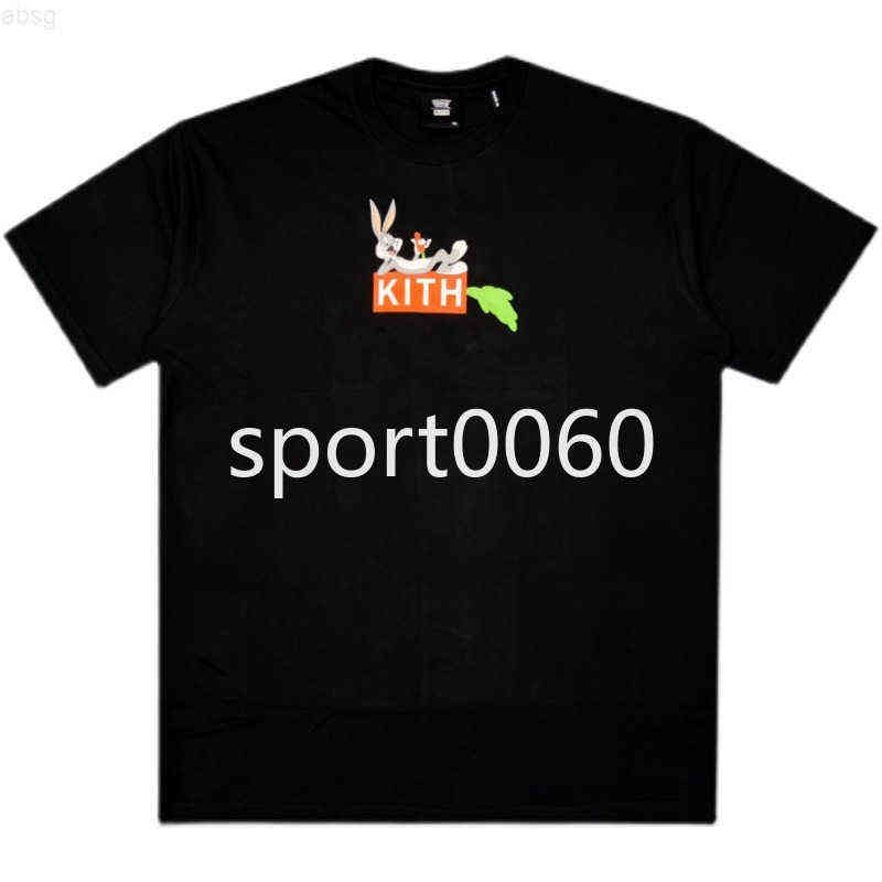 

Kith Carrot Box Cartoon Print Bugs Bunny Joint Series Mens and Womens High Street Round Neck Short Sleeve T-shirt, Desiccant