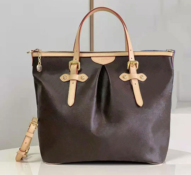 

Classic fashion bag designer handbag flower leather women's high-capacity Composite shopping shoulder bag multicolorZZZ, Chocolate