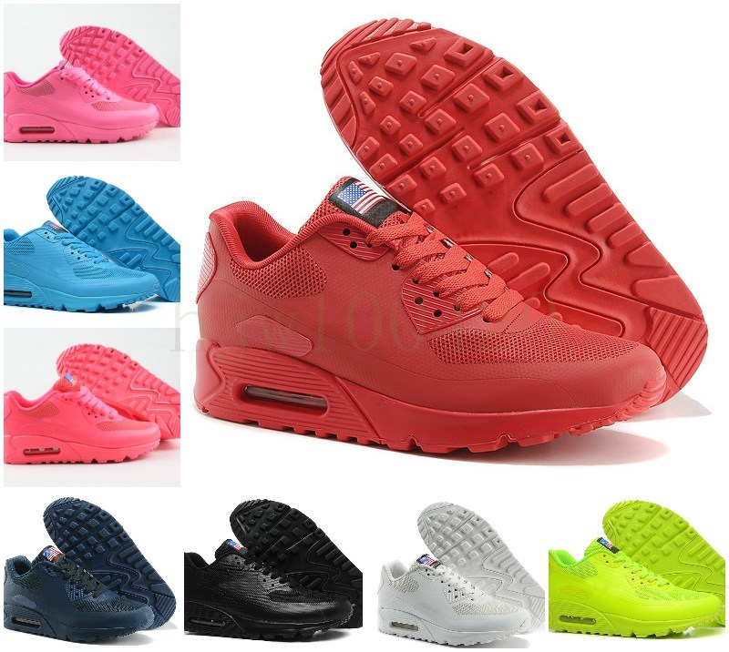 

Shoes Original Mens 90 HYP PRM Qs Sneakers shoes Independence Day Man Casual Run Shoe Zapatillas USA Flag Size 40-46, Color 2