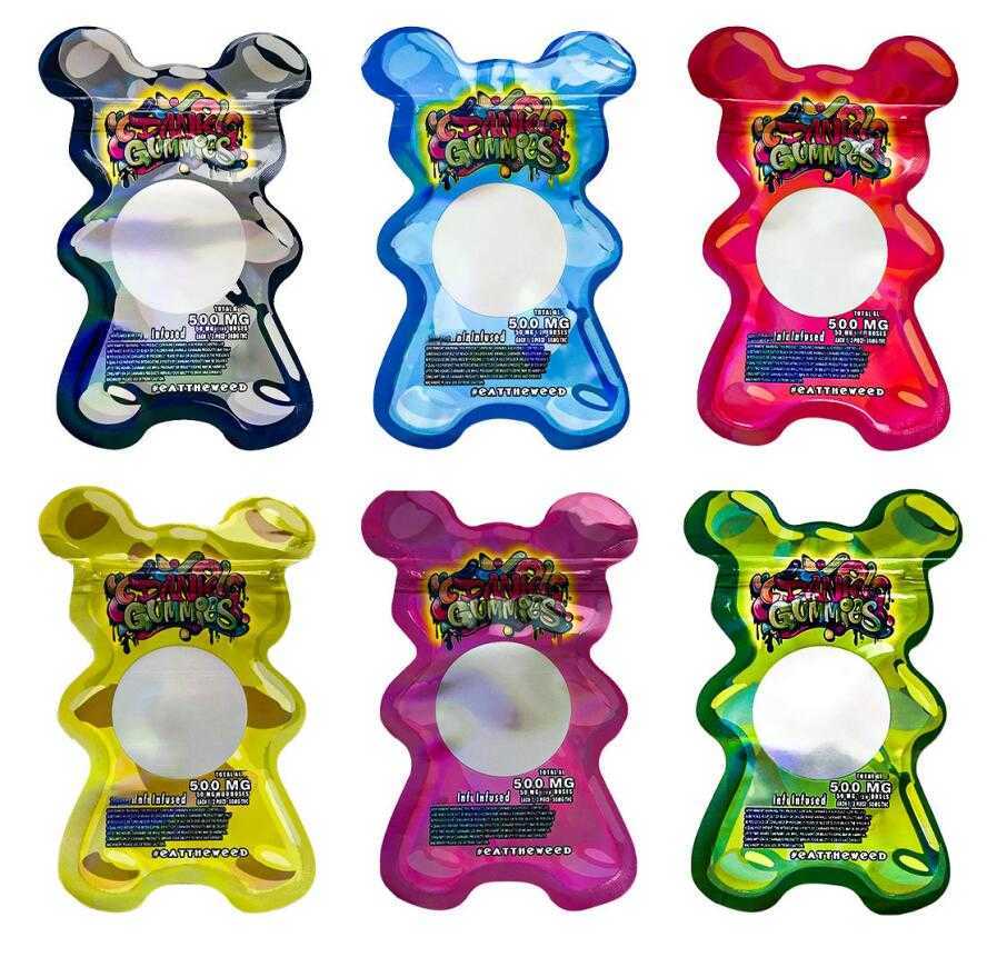 

Bears Special Bags Shaped Wholesale Edibles Dank Gummies 500mg Gummy Bag Worms Cubes Packaging Edible Mylar Bagss