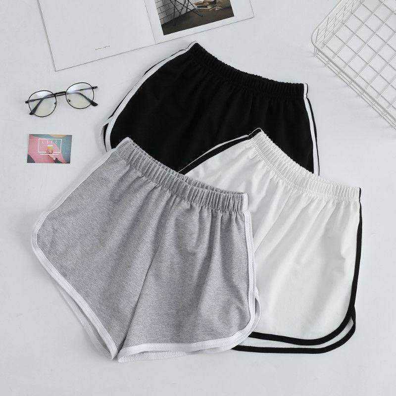 

Running Shorts Cycling Sports Female Summer Loose Fitness Yoga Plus Size Leisure Beach Leggings StudentsRunning, Black