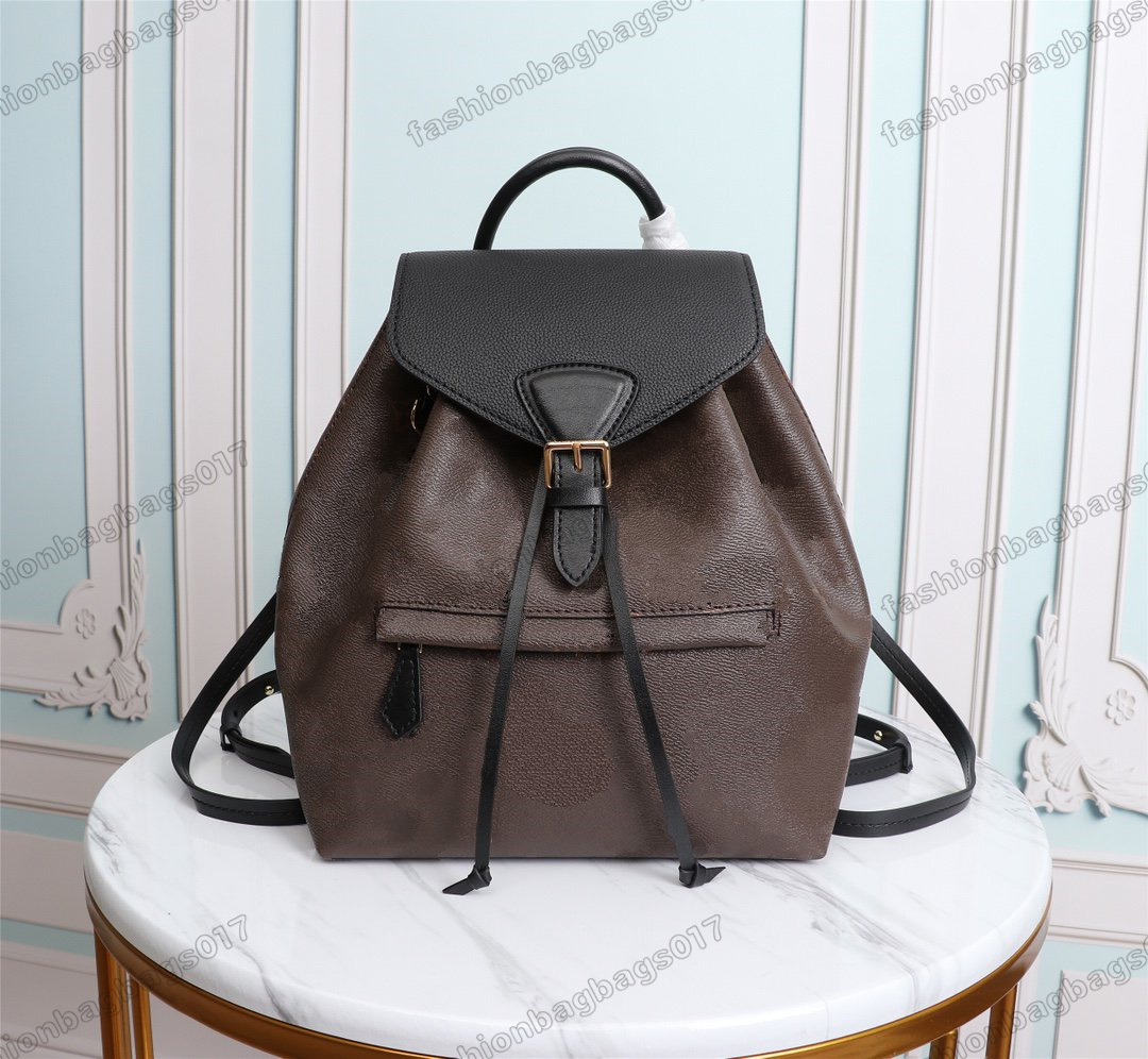 

2022SS Luxurys Designer Bag Montsouris BB Backpack Womens Monograms Empreinte Embossed Leather Backpack With Vintage Buckle M45205 M45410